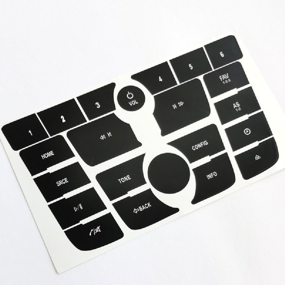 Car Radio Button Repair Decal Sticker Set Black for Buick Verano Encore 2012-15