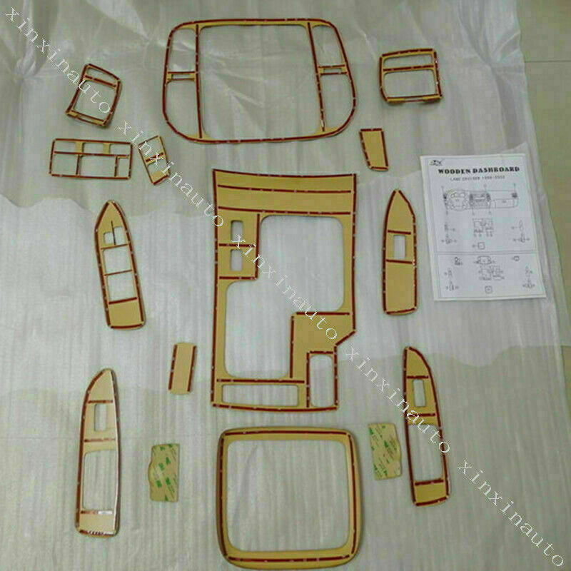 Wood Grain Look Dash Trim Kit for Toyota for LAND CRUISER 98-02 W/navigation system