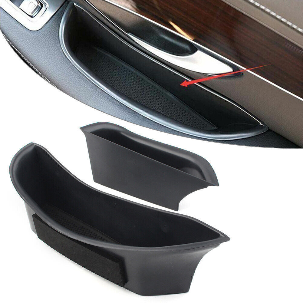 Door Handle Armrest Storage Box Tray Bin Kit Fit for Benz GLC/C Class 2015-18