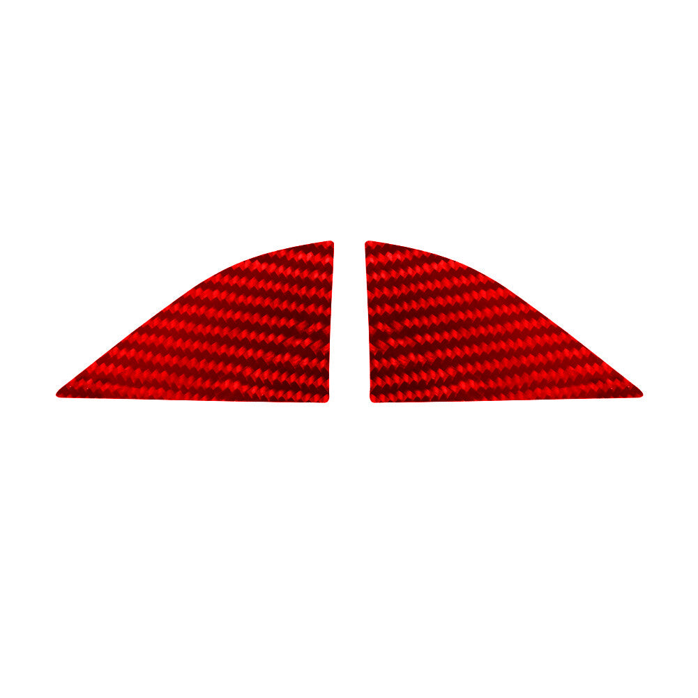 Red Carbon Fiber Front Pillar Panel Trim Cover for Hyundai for Veloster JS 2019-2022