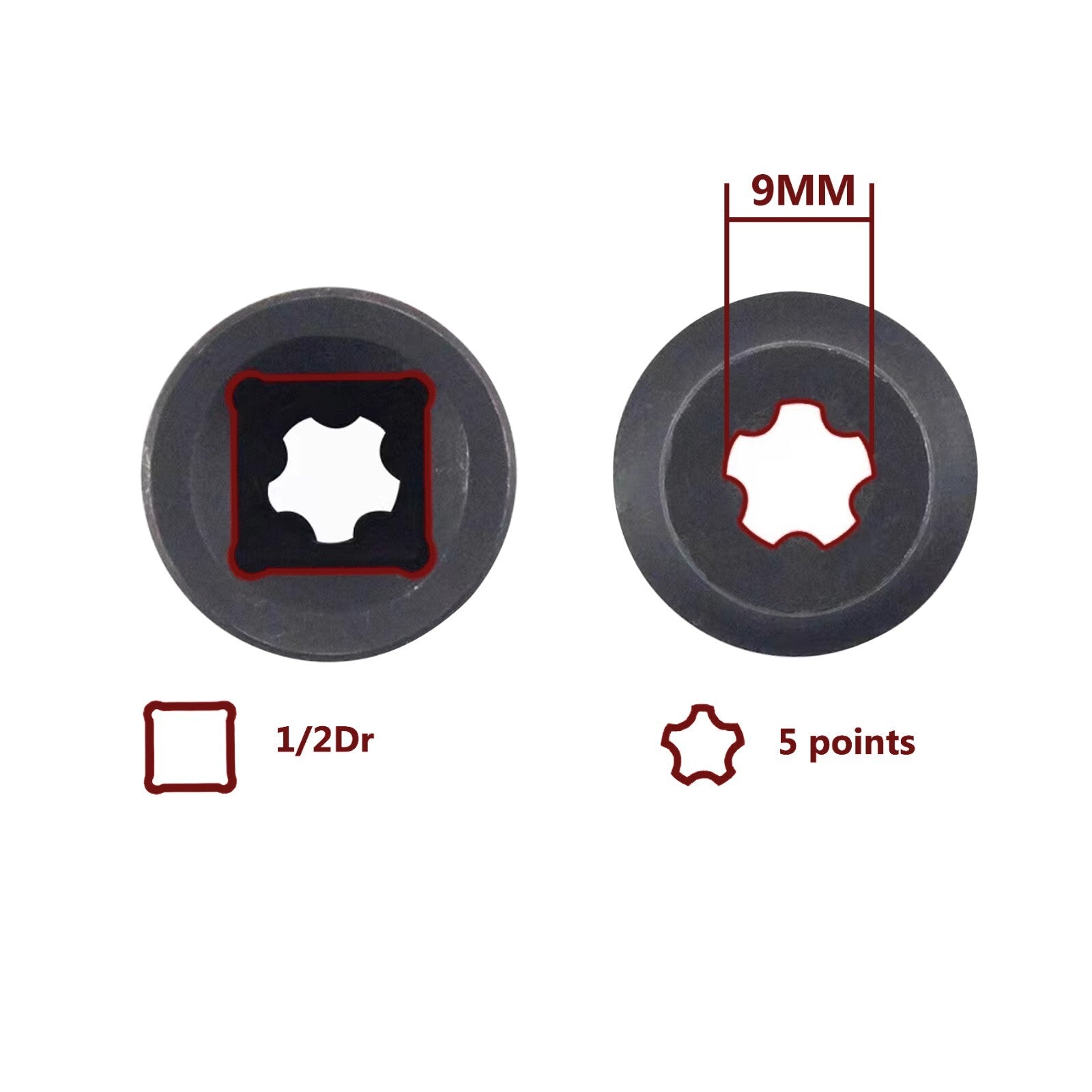 Battery cover screw socket tool for Tesla screw removal kit battery box 5 points