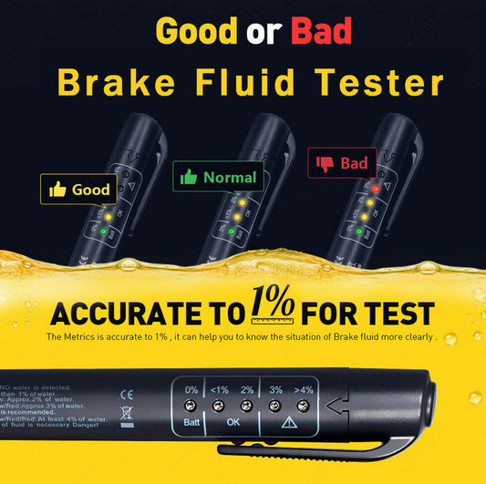 Automotive brake fluid tester diagnostic tool 5 LED pen for oil quality testing suitable for Mazda