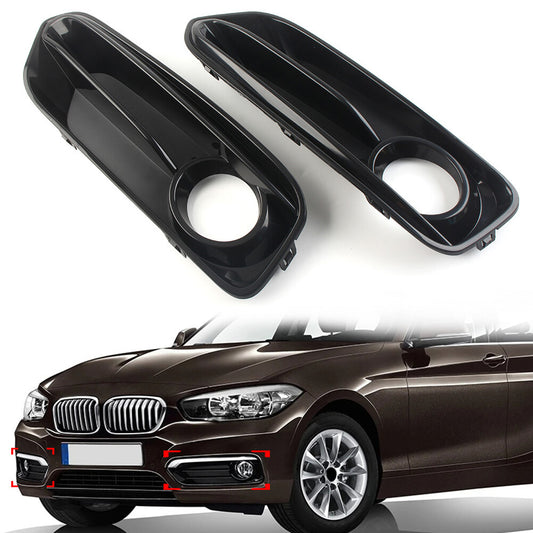 1x Front Bumper Fog Light Grilles Cover for BMW 1 Series F20 F21 LCI Sport 14-19
