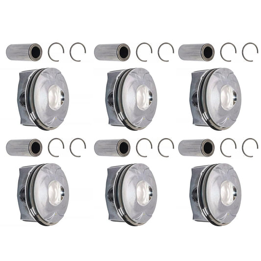 6PCS Supercharged Piston Assembly Set With Rings for Jaguar for Land Rover 3.0L V6