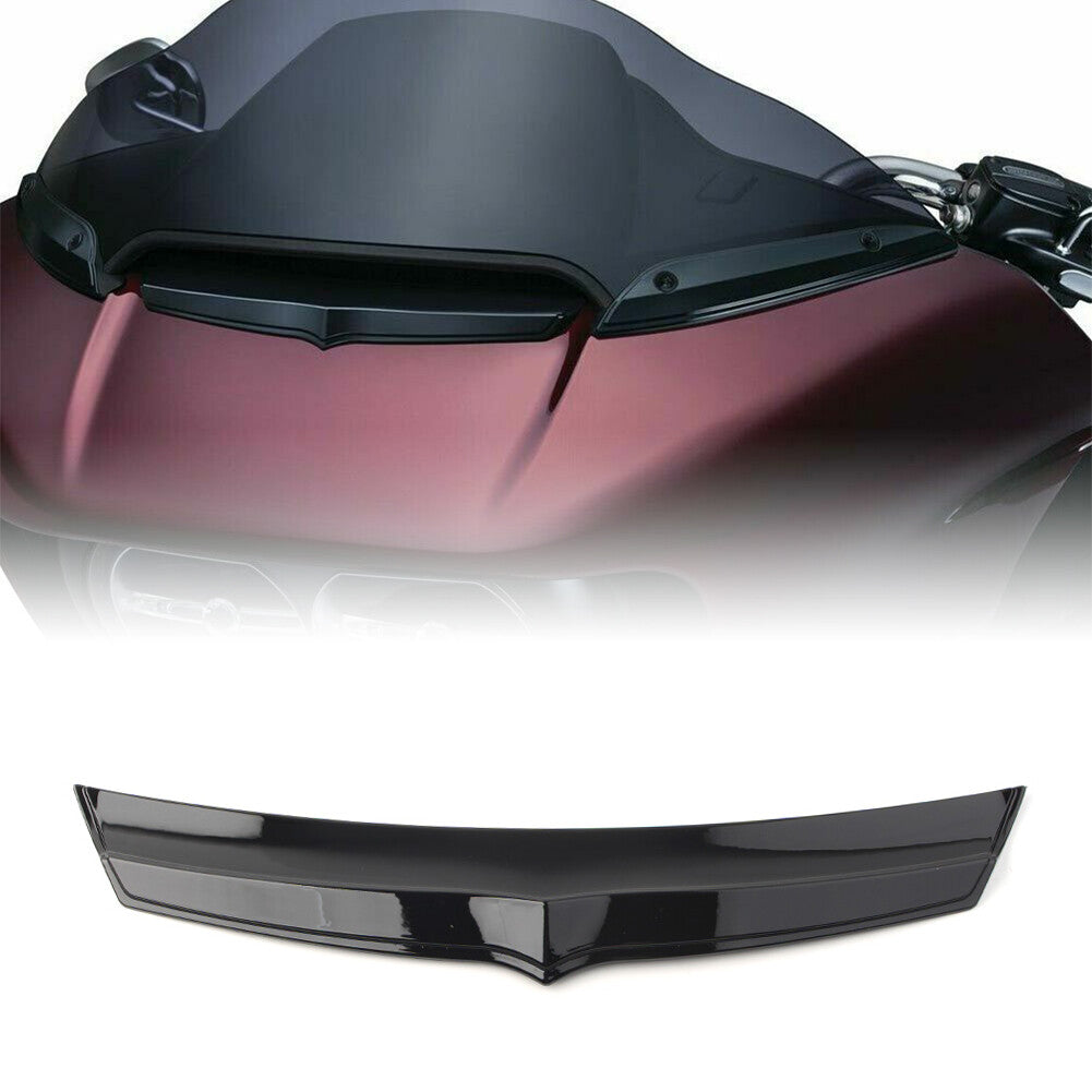 Front Fairing Air Flow Vent Accent Trim Black Fit for Harley Road Glide 2015-Up