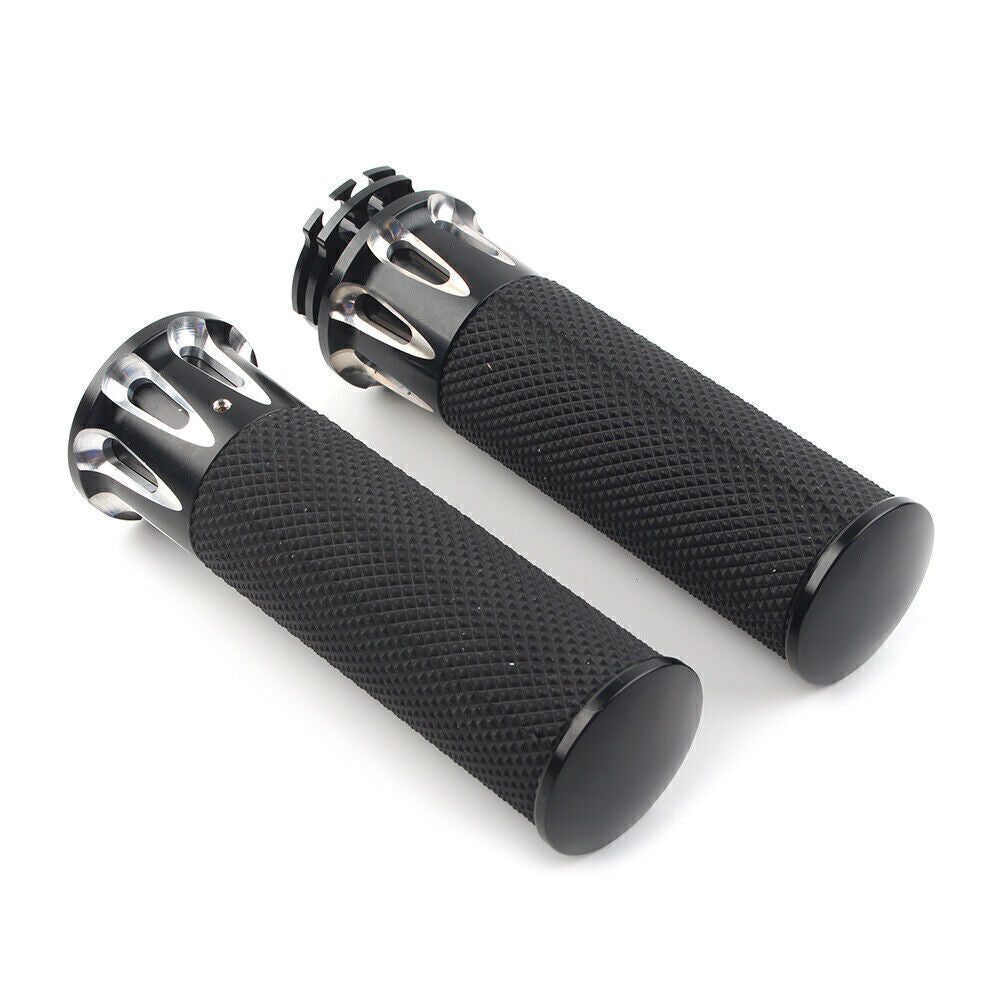 1 Motorcycle Black Handle Bar Hand Grips Fit for Harley Sportster XL883 XL1200