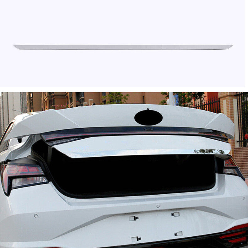 for Hyundai for Elantra 2021-2023 stainless Rear Door Trunk Lid Tailgate Strip Trim
