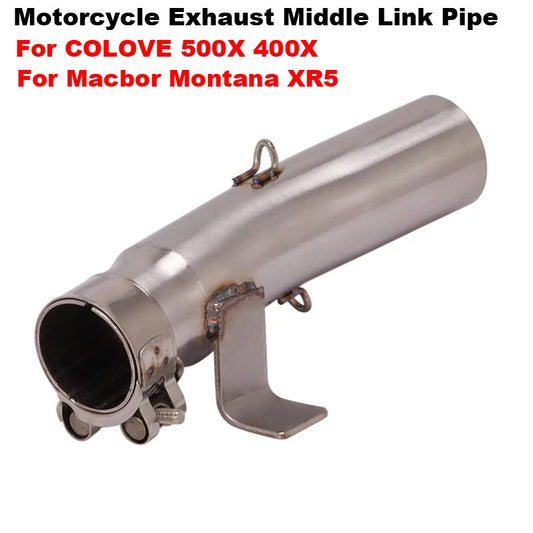 Exhaust Mid-Pipe  Muffler 51mm COLOVE 500X/400X  Macbor Montana XR5 Slip-On
