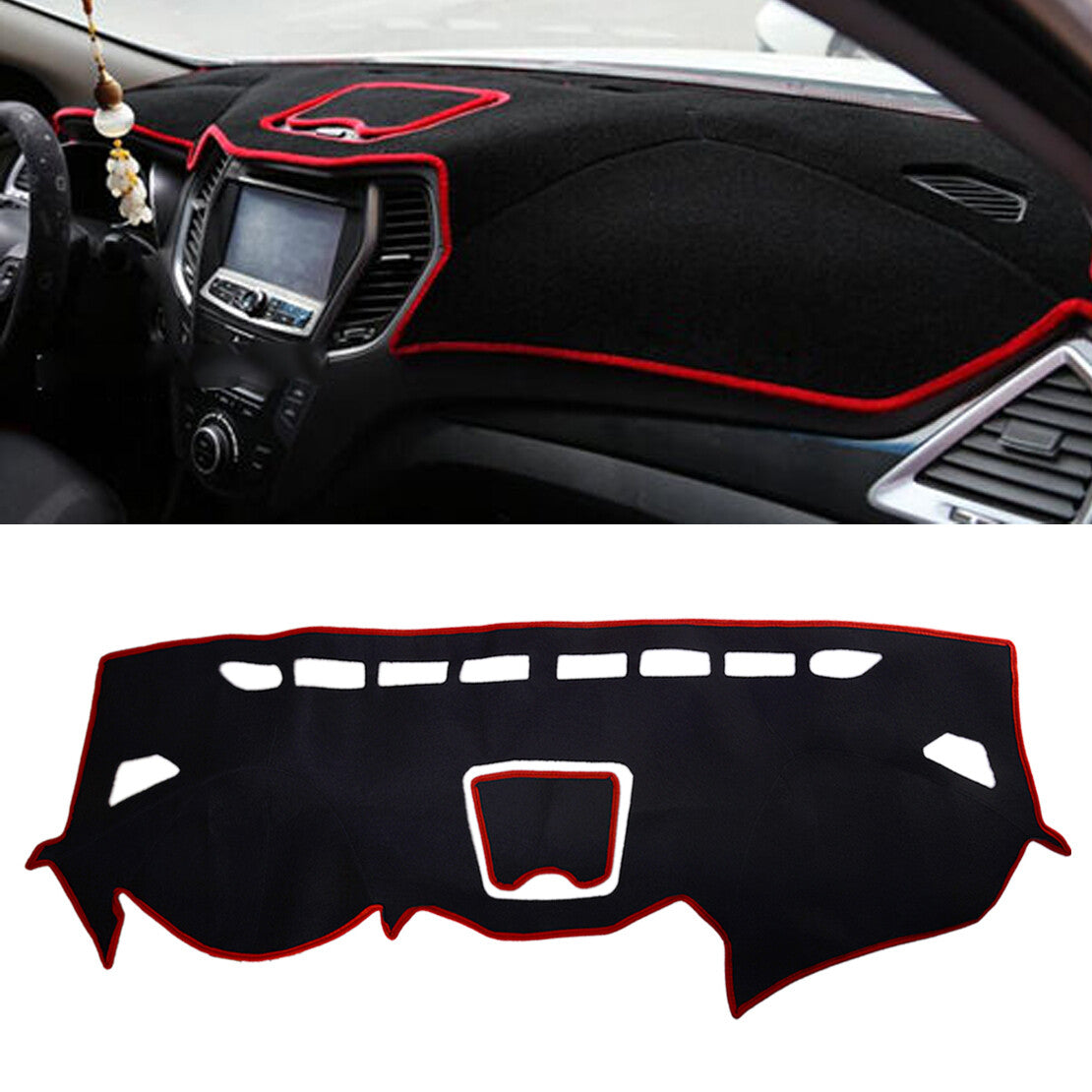 Car Dashboard Dash Mat Sun Cover Pad fit for Hyundai Santa Fe Sport 2013-2018