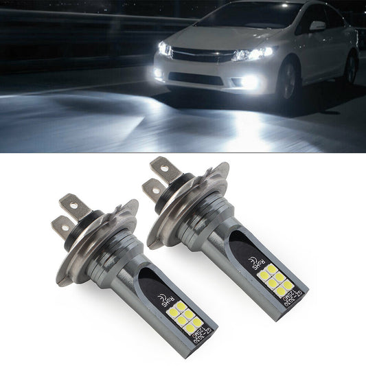 Car Super Bright H7 LED Headlight White Light High Low Beam DRL Bulbs Lamp Pair