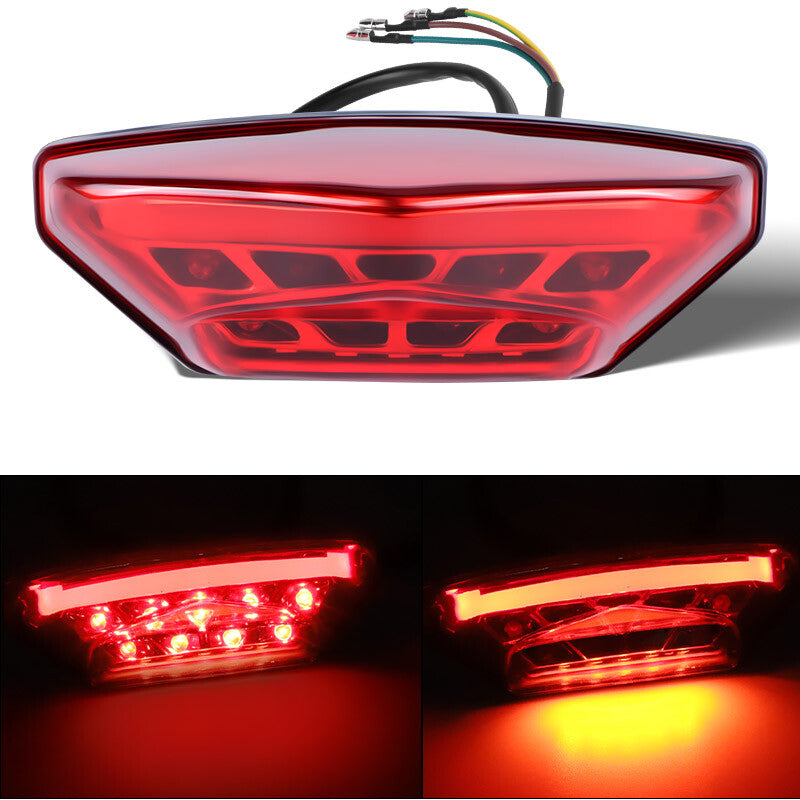 Motorcycle LED License Plate Lamp Running Brake Stop Rear Tail Light Universal