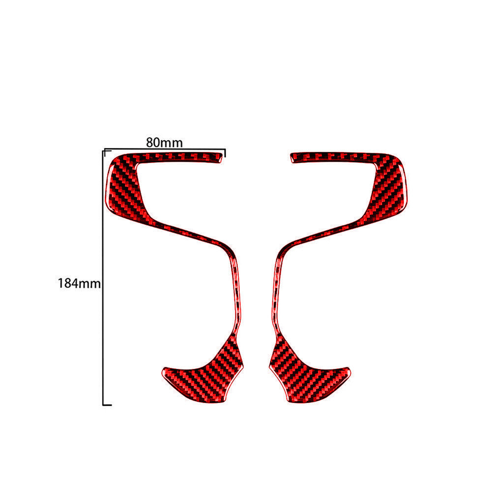 Red Carbon Fiber Steering Wheel Accent Trim For Silverado for GMC for SIERRA 2014-2018 B