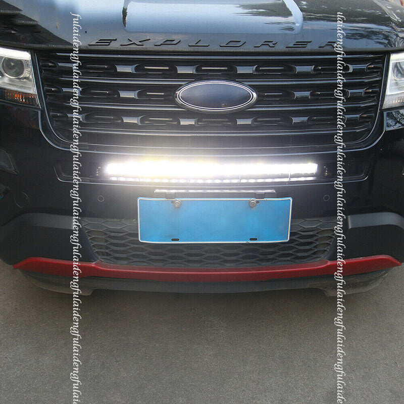 for Ford Explorer 2011-2019 Car Off Road Front Grille Warning LED Light Bar trim