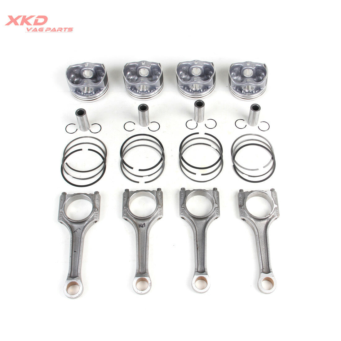 1.8T 21mm piston ring assembly and connecting rod suitable for Audi A3 A4 BZB CABA CABD