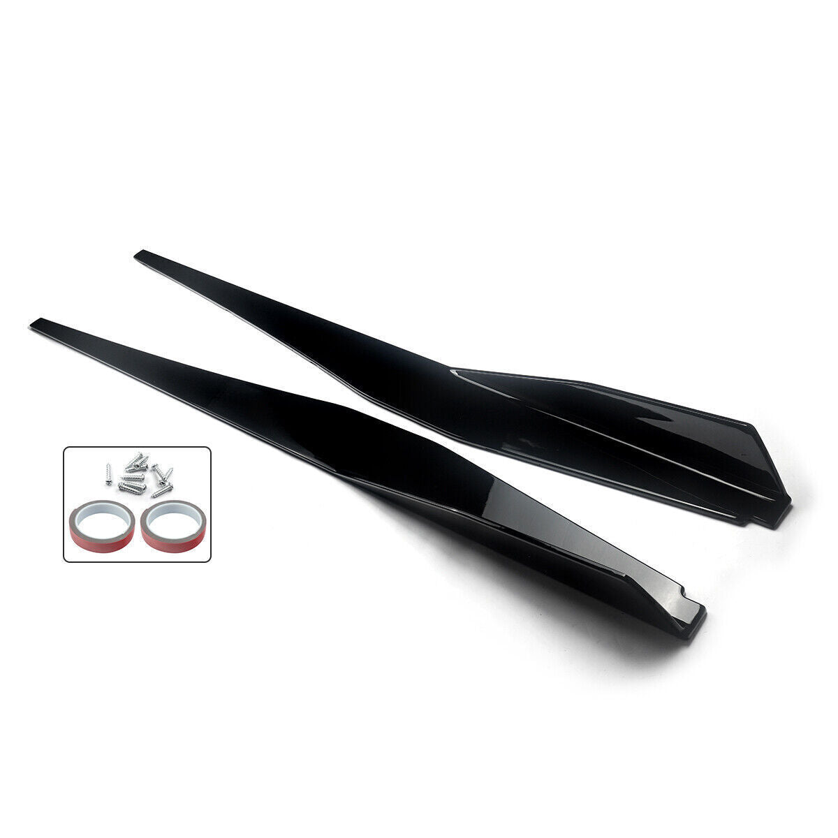 5VM Style Gloss Black Side Skirts Extension Panel Lip Fits 2020-2023 for Corvette C8