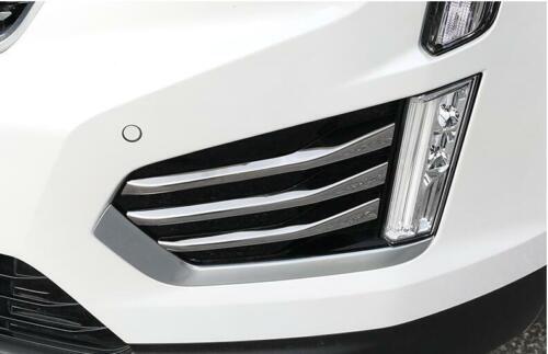 for Cadillac XT5 2016-2020 Chrome ABS Front Bumper Fog Light Lamp Strip Trim 6X