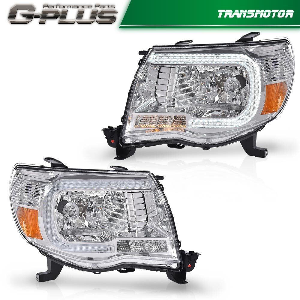 Suitable for 2005-2011 for Toyota Tacoma transparent LED headlights (transparent/amber).