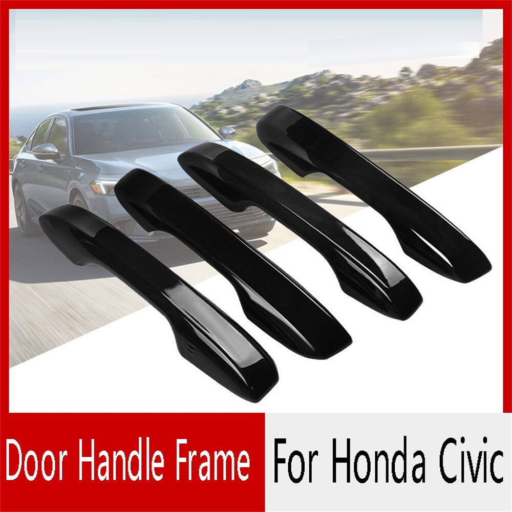 Right Gloss Black Car Door Handle Cover Trim for Honda for Civic 11th Gen 2022 2023