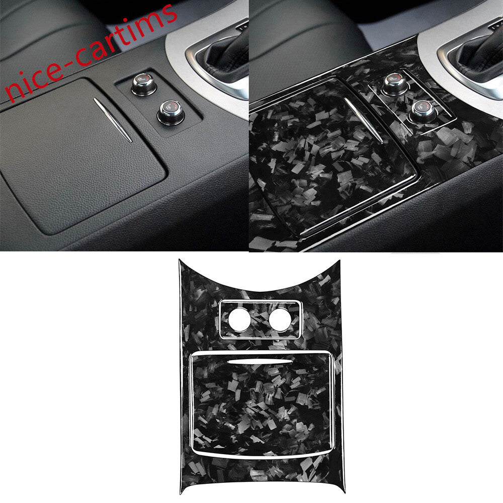 3¡ÁForged Carbon Fiber Storage Box Cup Holder Trim for Infiniti G37 Sedan 2007-09