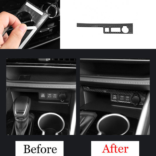 for Toyota Highlander Console Cigarette ABS Carbon Fiber Lighter Panel 2020-24