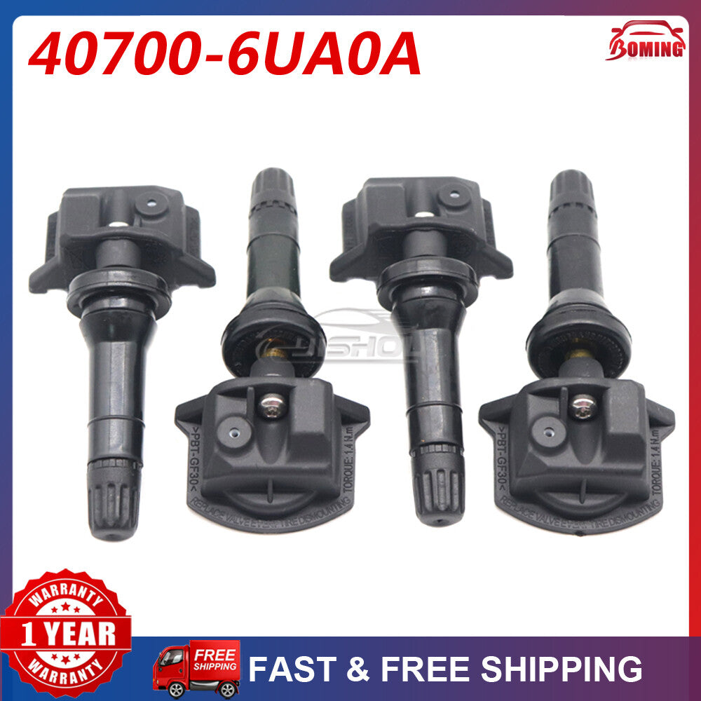 4x TIRE PRESSURE SENSOR MONITOR TPMS 40700-6UA0A for Nissan Altima Leaf 433 MHz