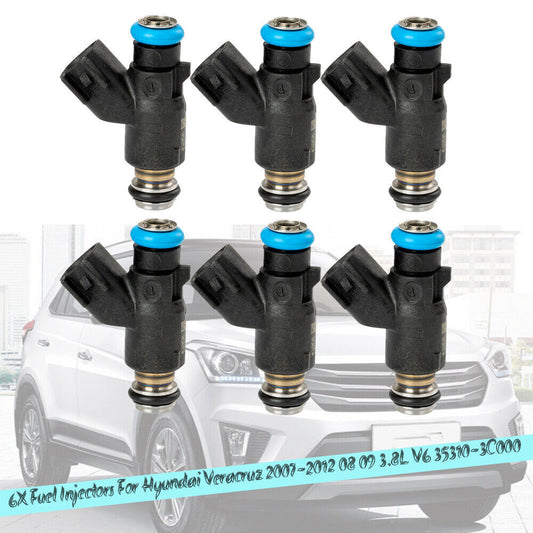 Set of 6 Fuel Injectors for Kia for Hyundai Veracruz AZERA SONATA 3.8L 35310-3C000