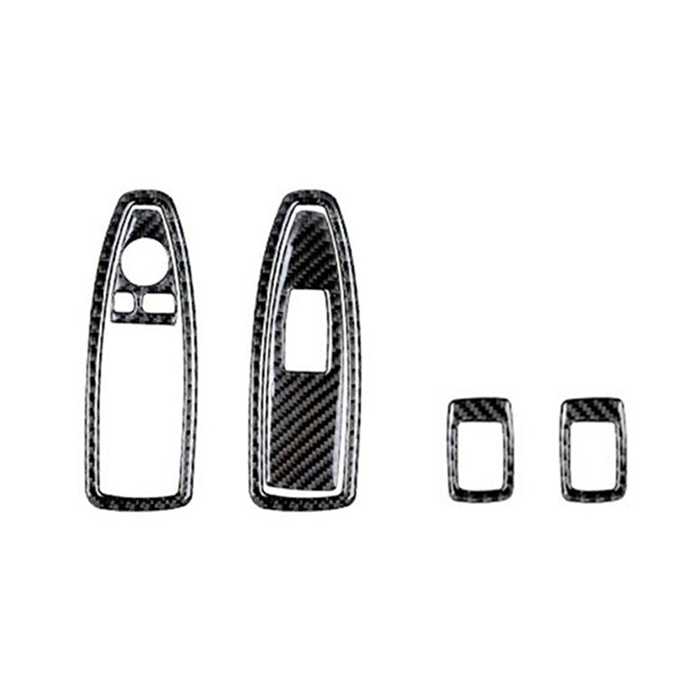 6 x carbon fiber interior window control bezel for BMW X1 F48 2016-2018