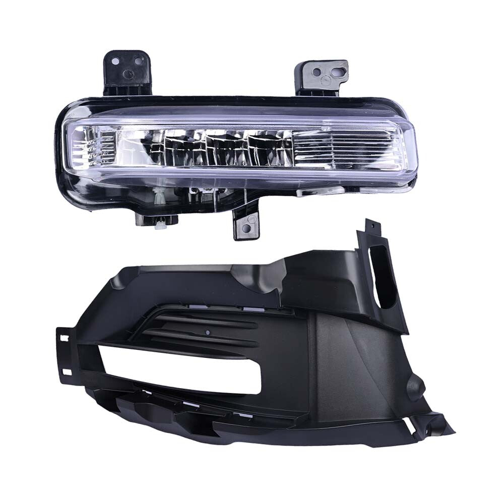 Right Side Bumper Fog Light w/ Trim Cover Fits 2020-2021 for Ford Explorer