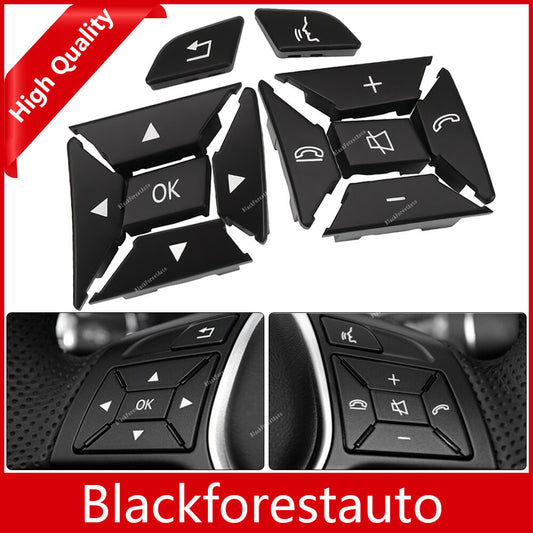 for Mercedes C Class Black LHRH Steering Wheel Control Menu Switch Button Cover