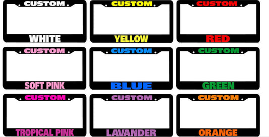 1 piece car license plate frame cover rear boot, 1 custom color for GMC