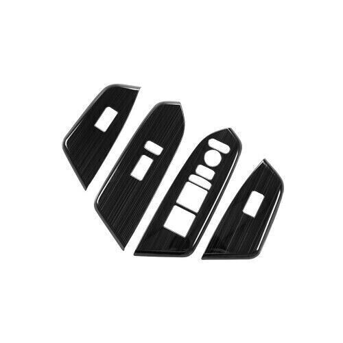 Glass Window Lifting Lock Panel Trim for Honda CR-V CRV 2017-2022 Black Titanium