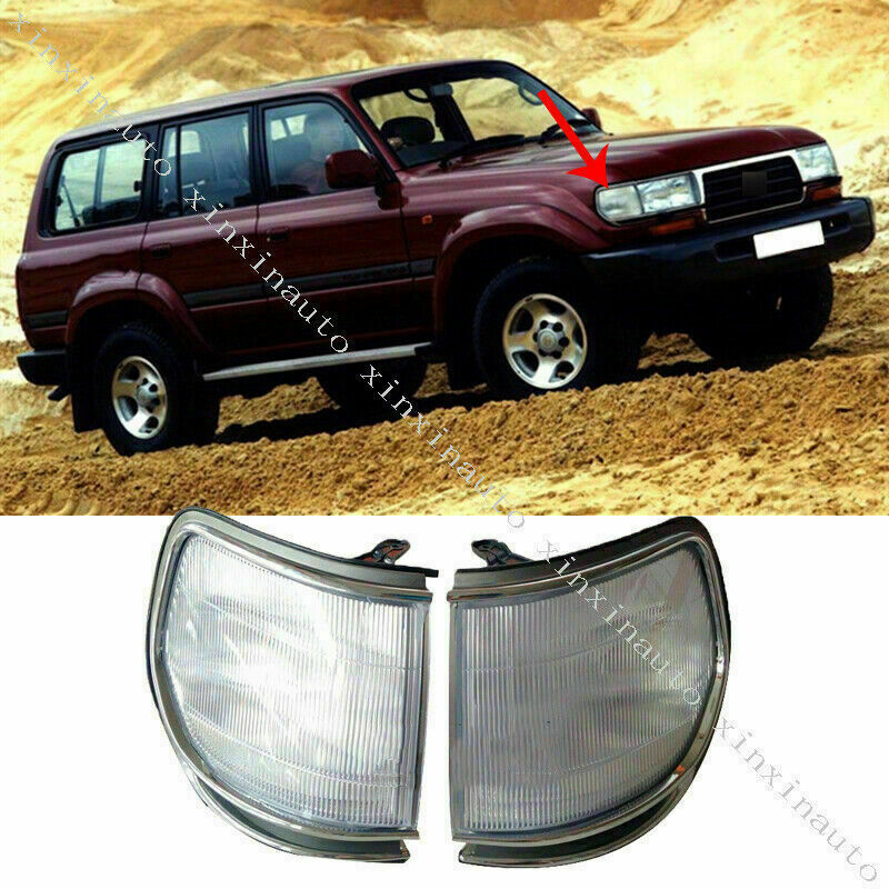 2X for Toyota for Land Cruiser FJ/LC80 1991-1997 Corner Front L+R Turn Signal Light