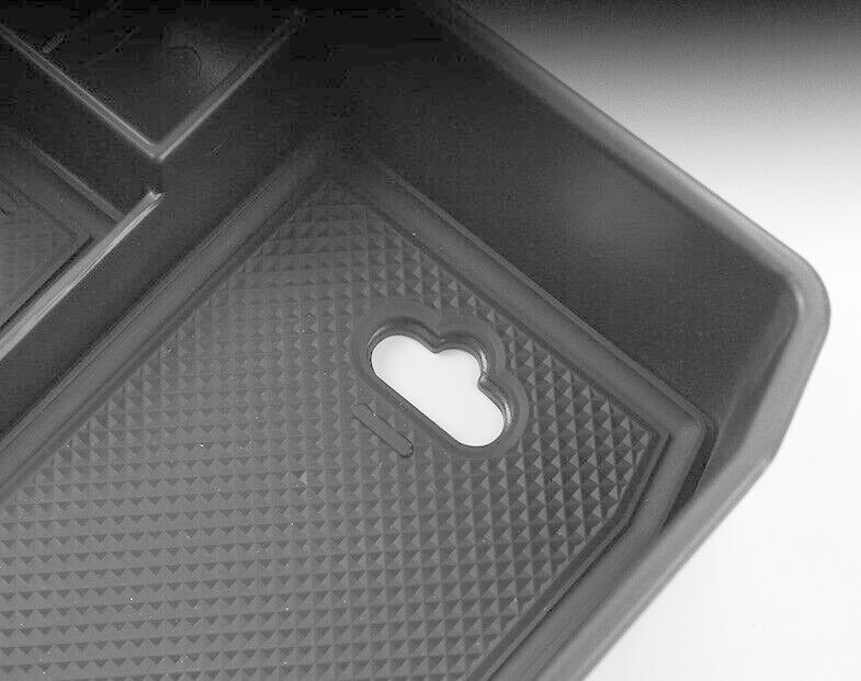 Matte Black Console Storage Box Cover Trim 1pcs for Toyota Highlander 2020-2022