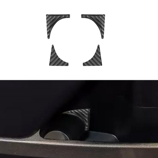 4Pcs Carbon Fiber Door Cup Holder Frame Cover Trim for Ford Ranger 2019-2022