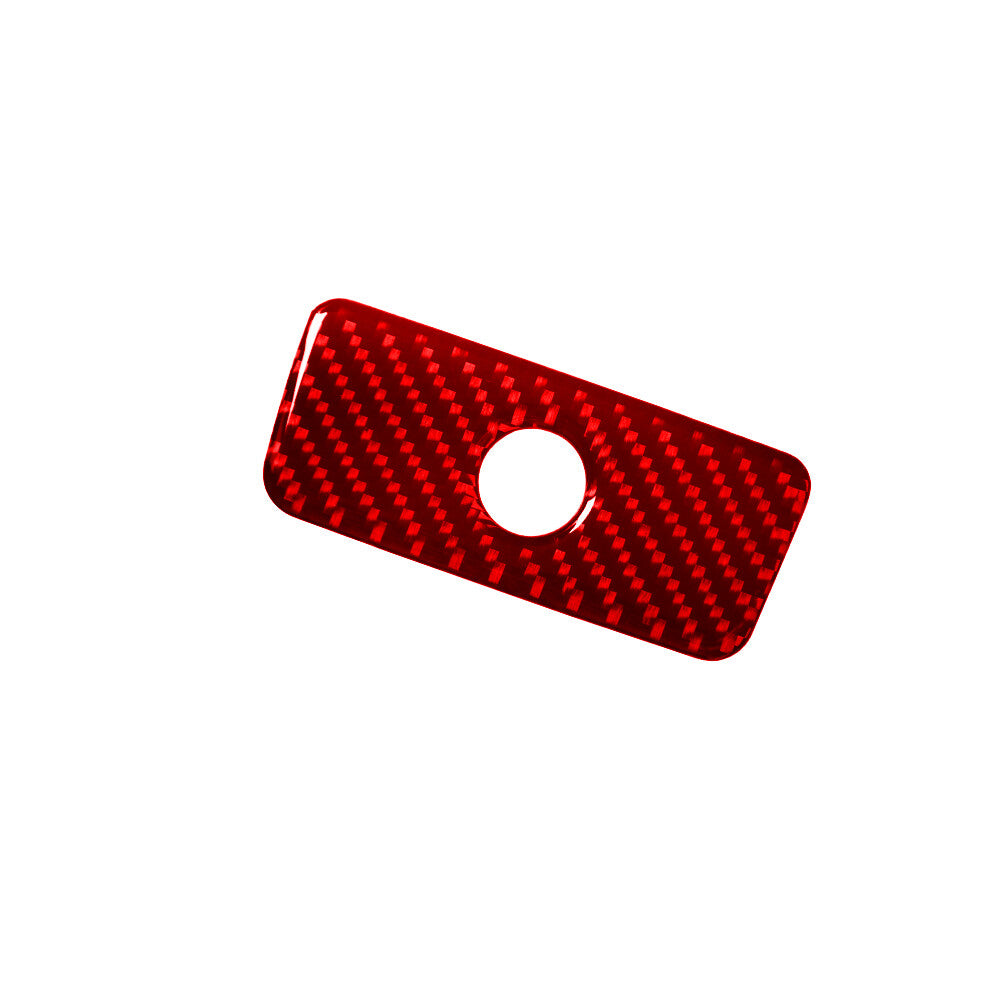 Red Carbon Fiber Glove Box Latch Handle Cover Trim for Dodge Durango 2014-2020