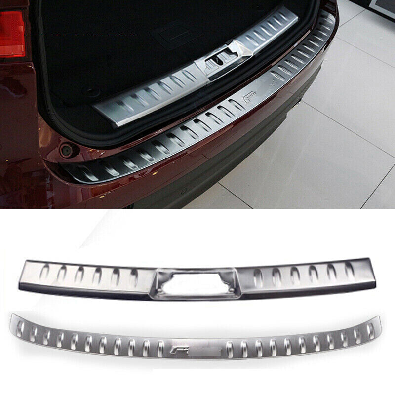 Silver for Jaguar F-PACE 2016-2020 Car Rear Trunk Guard Skid Plate Cover Trim 2X