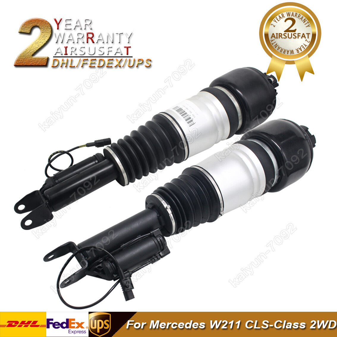 2X Front Left+Right Air Suspension Shock Struts for Mercedes W211 CLS-Class 2WD