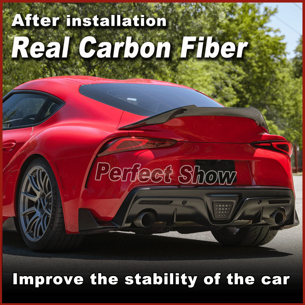 for Toyota Supra A90 MK5 GR GTS Real Carbon Fiber Rear Trunk Spoiler Wing Lip