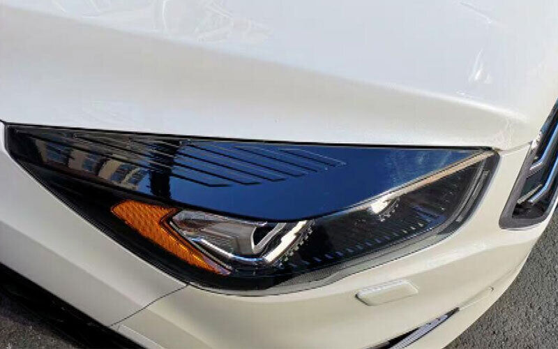 for Ford Escape Kuga 2017-2019 Black Headlight Eyebrows Eyelids Cover Trims ABS