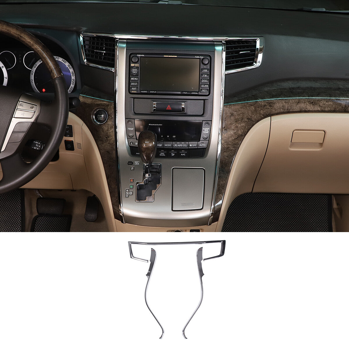 Red ABS rear for seat cup holder cover for Toyota Tacoma 2016 - 2020 USA.