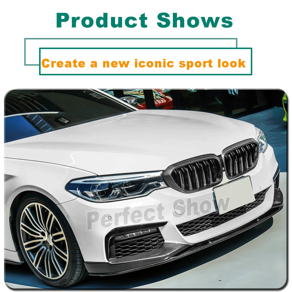 Carbon Front Bumper Grille Grill Dual Line Fit for BMW G30 G38 F90 M5 530i 540i