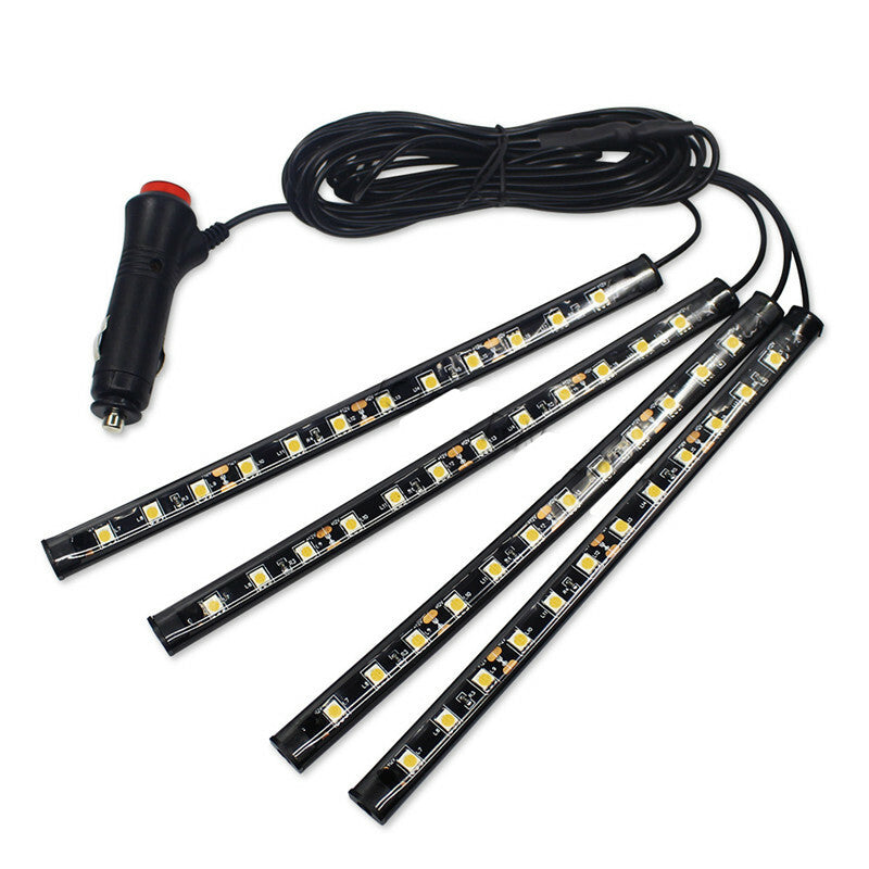 Car Cigarette Atmosphere Lights 12 LED Decor Neon Lamp For LED Blue Lighter
