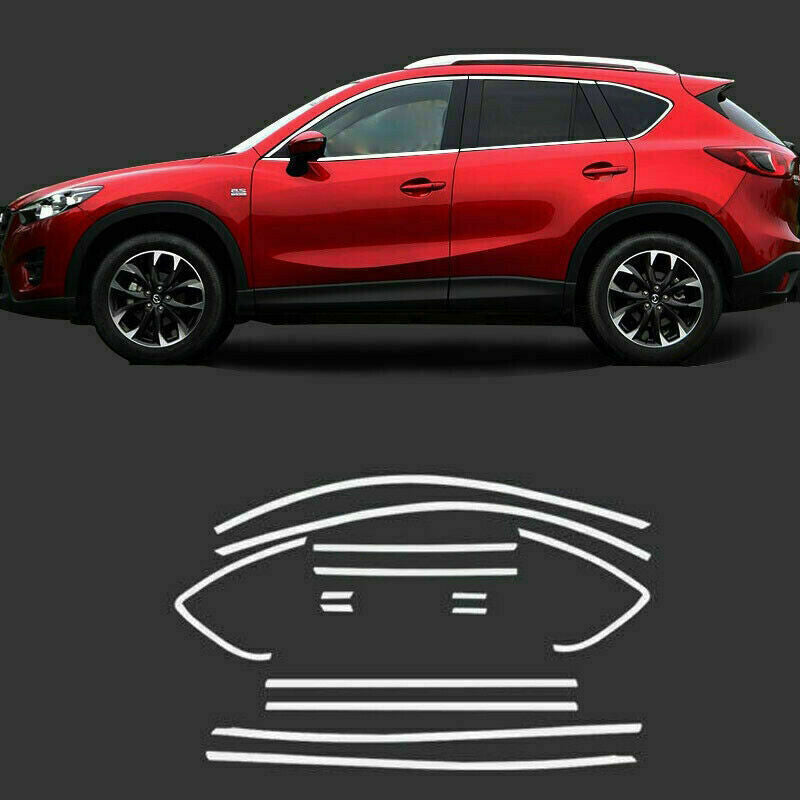 14P for Mazda CX-5 CX5 2012-2016 Chrome Car Window Frame Sill Molding Strip Trim