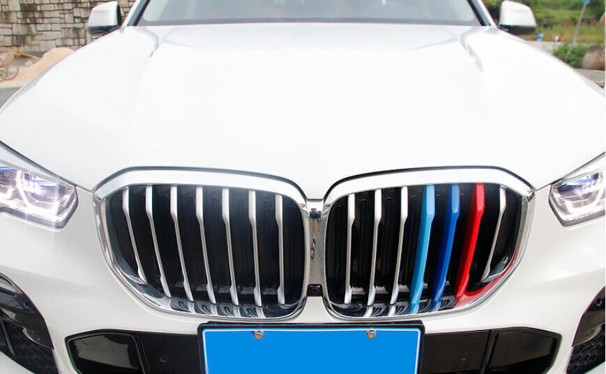 for BMW X5 G05 2019-2023 ABS 3-Color Front Bumper Mesh Grill Grille Strip Trims
