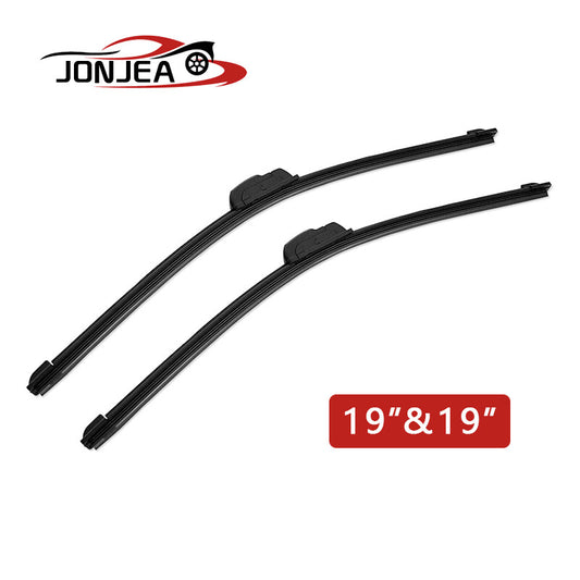 19 and 19 Inch Windshield Wiper Blades J-hook Bracketless Frameless 1 Pair