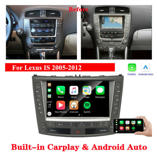 9 Android 10.1 Stereo Radio GPS Nav Head Unit WIFI Carplay for Lexus IS 2005-12