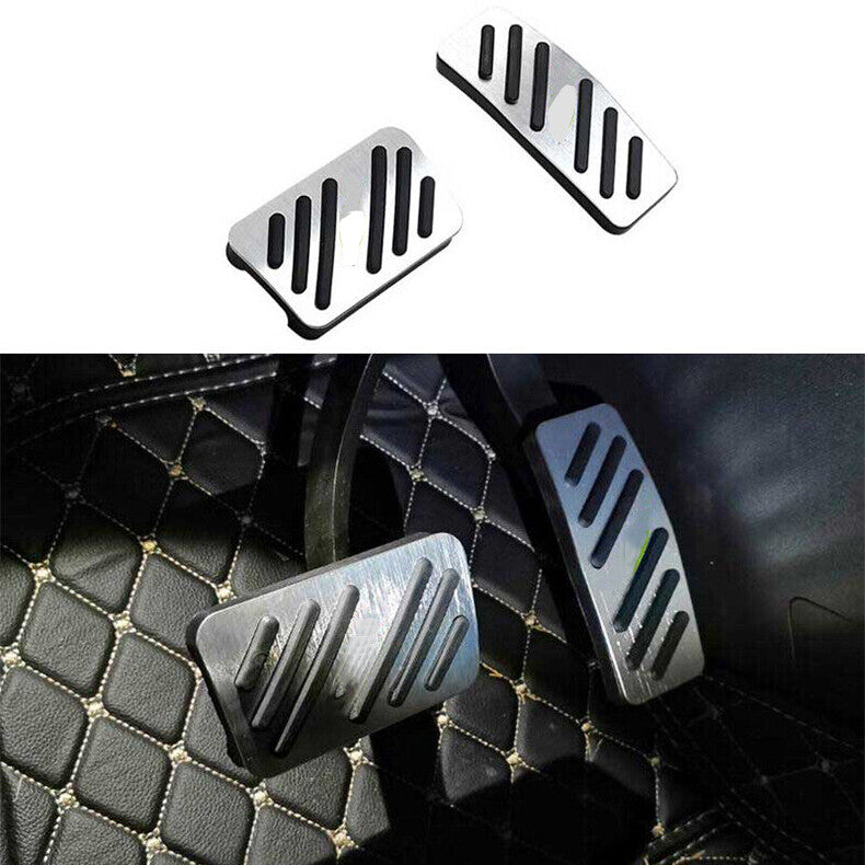 for Chevy Blazer 2019-2022 Silver Inner Brake Pedal+Accelerator Pedal Cover trim