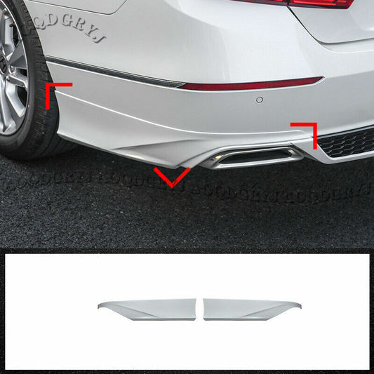 White Rear Bumper Lip Wrap Angle Diffuser Splitter for Honda Accord 10th 2018-21