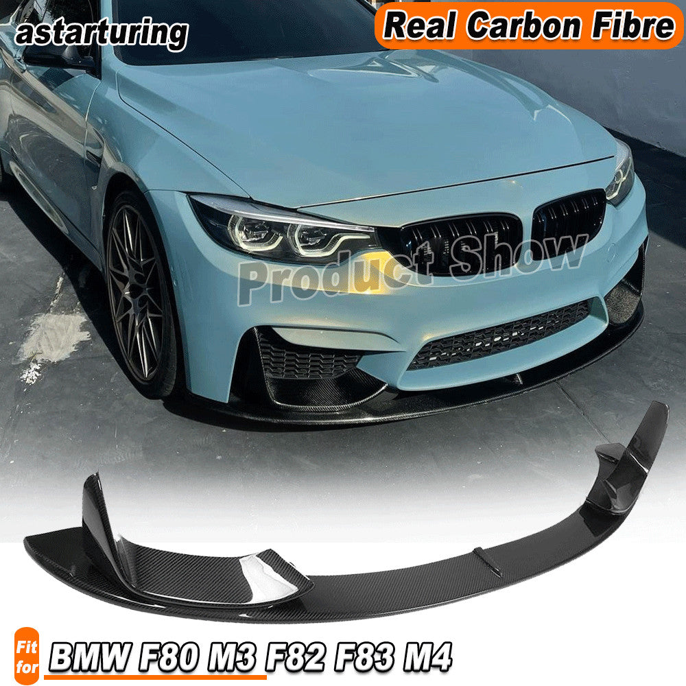 for BMW F80 M3 F82 F83 M4 2014-19 Carbon Fiber Front Bumper Lip Spoiler Splitter