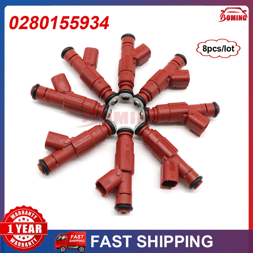8PCS 0280155934 New Fuel Injectors for Dodge for Ram 1500/2500/3500 DakotaDurango